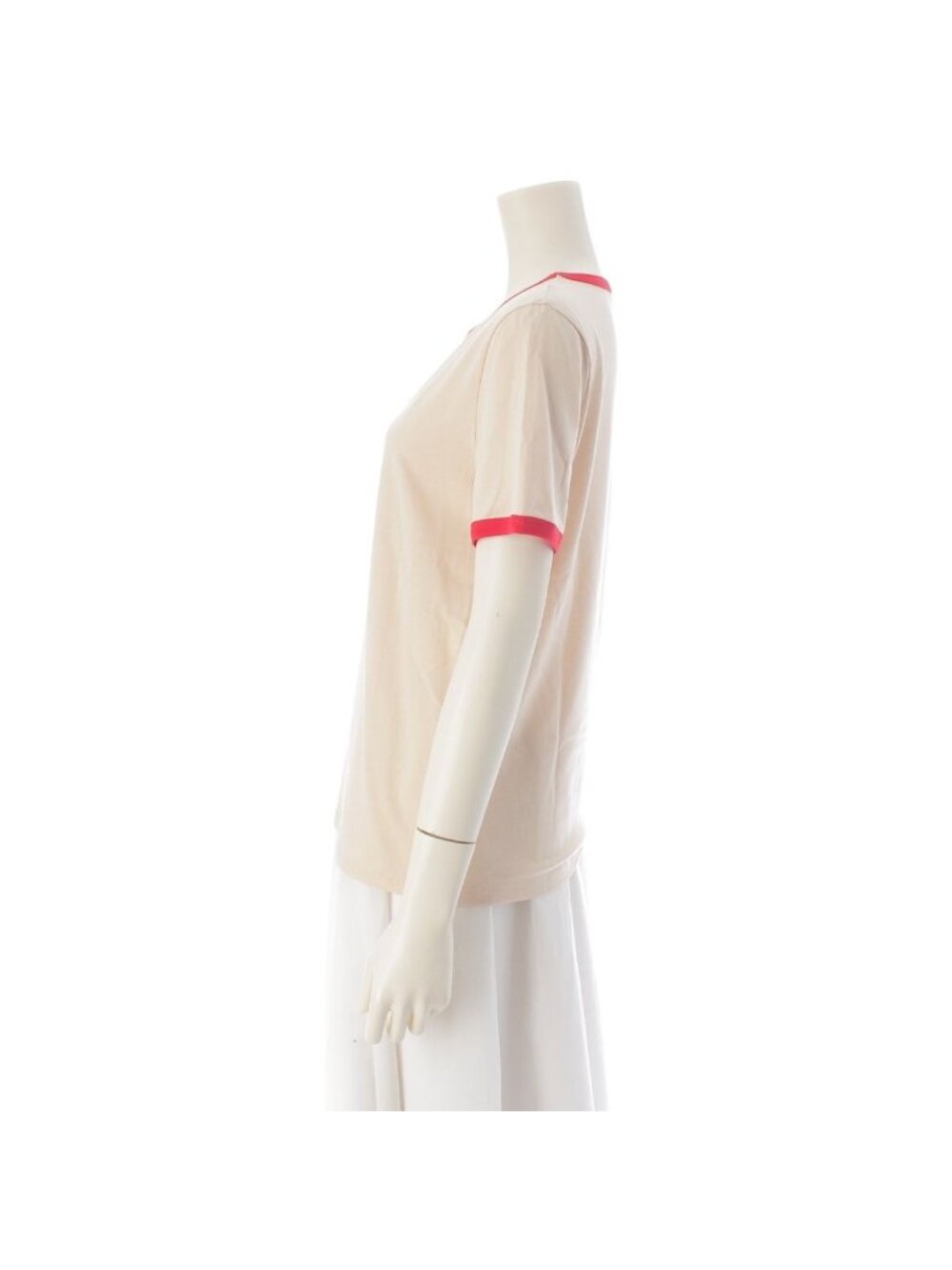 Celine Sulky Logo Short Sleeve T-Shirt Top Beige - Picture 3 of 10